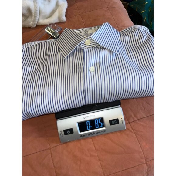 Valentino Vintage Striped Long Sleeve Button-Down Shirt Men's Size 10.5 (34-35) - Picture 6 of 9